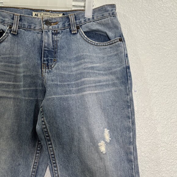 American Eagle Vtg Y2K Jeans Womens Sz 6 Distressed Low rise Boyfriend Bootcut - Picture 2 of 13